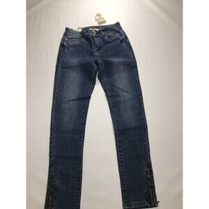 Vevel Womens Jeans, Size 5, Med Wash Blue Denim, Mid Rise, Skinny